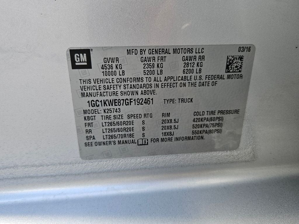 2016 Chevrolet Silverado 2500HD LTZ