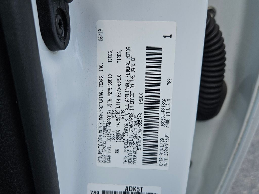 2019 Toyota Tundra TRD Pro 5.7L V8