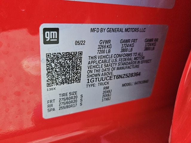 2022 GMC Sierra 1500 4WD Crew Cab Short Box Elevation