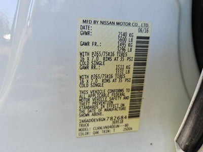 2016 Nissan Frontier PRO-4X
