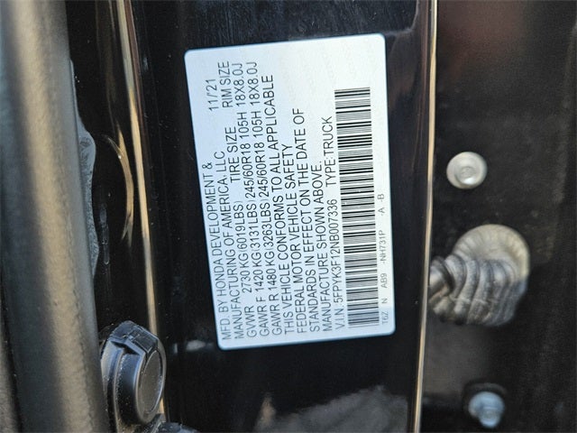 2022 Honda Ridgeline Sport