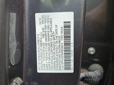 2023 Honda Ridgeline RTL