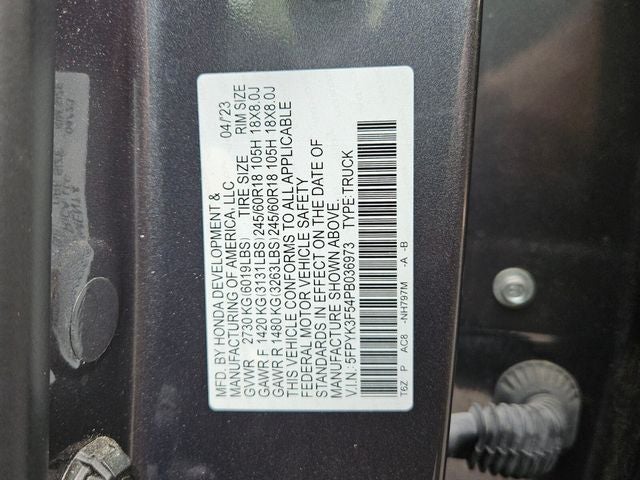2023 Honda Ridgeline RTL