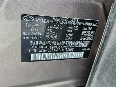 2020 Hyundai Santa Fe Limited