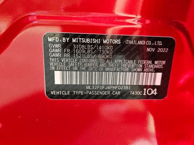 2023 Mitsubishi Mirage G4 Base