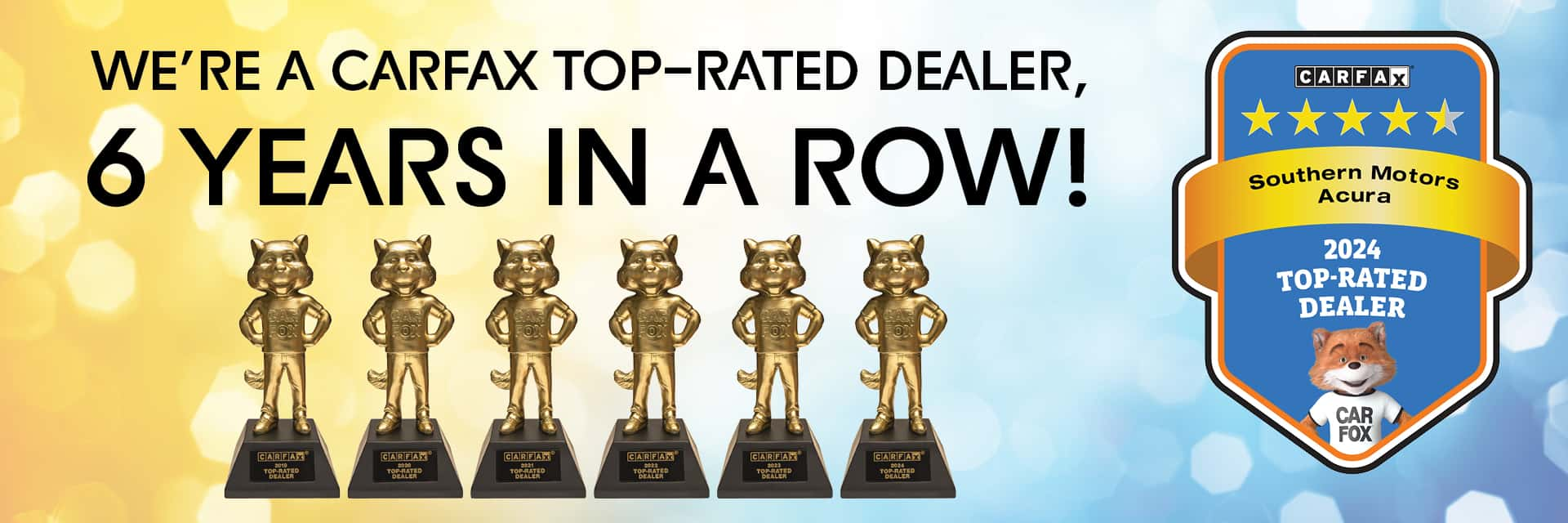 CARFAX Top Rated Dealer at Southern Motors Acura in Savannah GA
